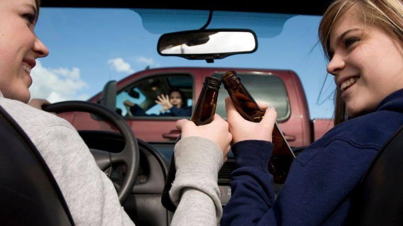 Two women in a car after an