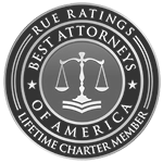 award badge best attorneys of america lifetime charter member by rue ratings featuring scales of justice