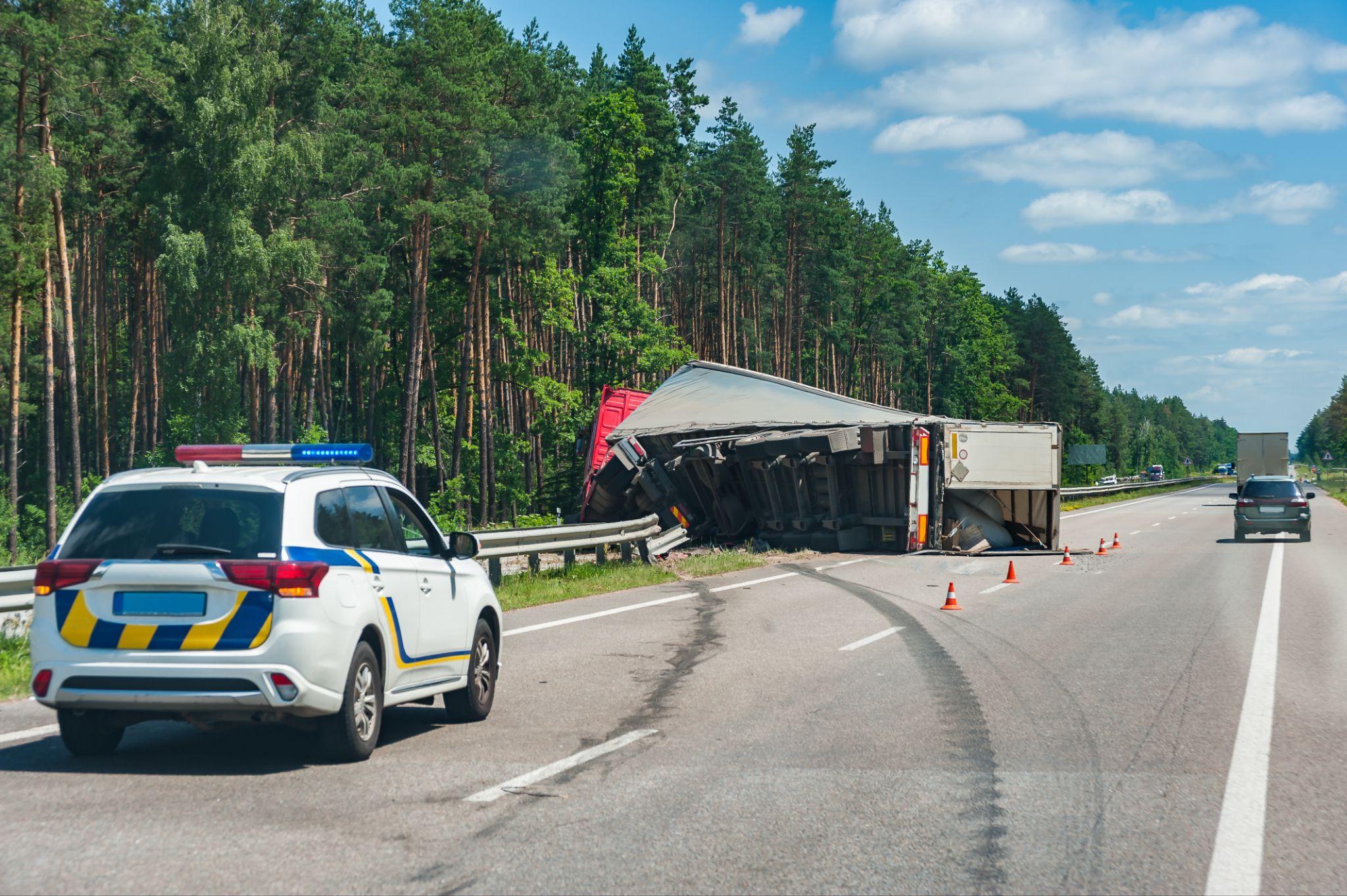 Tractor-trailer truck accident