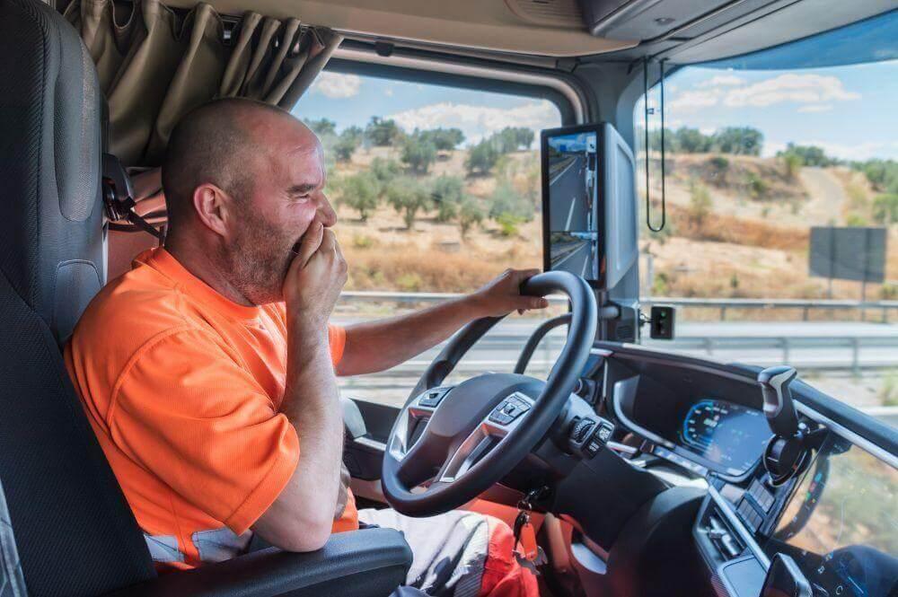 Man in truck driver